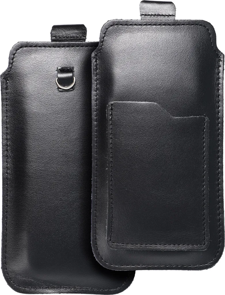 Custodia Universale in Pelle ROYAL Nero XL - iPhone e Samsung S7 Edge