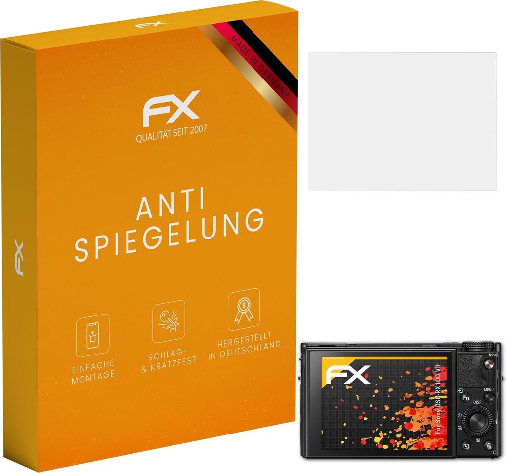 atFoliX FX-Antireflex 3x Schutzfolie kompatibel mit Sony DSC-RX100 VII Displayfolie