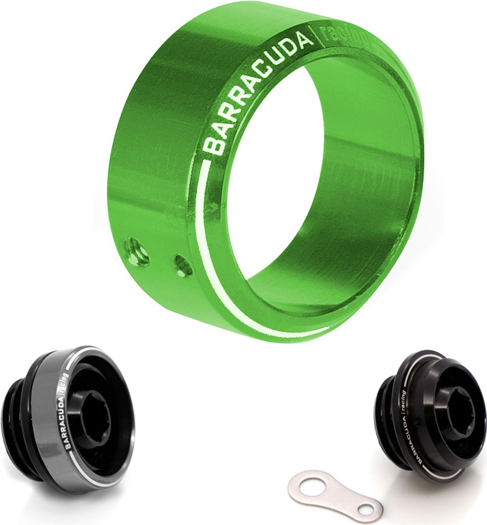 Grün eloxierter Einsatz für Öleinfüllschraube Ø 35 mm passend für BC-YN102-V2 und BC-KN102