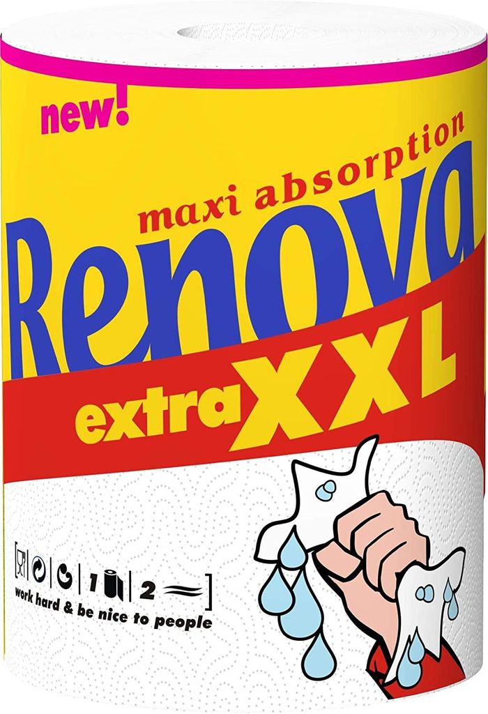 Renova MAX ABSORPTION EXTRA XXL Küchenrolle 1 Rolle, Weiß, Produktbild 
