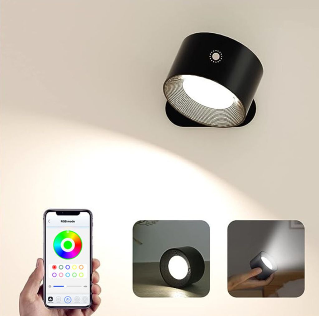 Zweiseitiges Licht Smarte Wandleuchte, Dimmbar USB Produktbild 