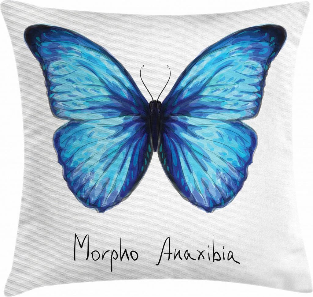 ABAKUHAUS Schmetterling Kissenbezug, Zusammenfassung Schmetterling, Seitenschläferkissenhülle ohne Kissen mit Reißverschluss und Beitseitigem Dr...