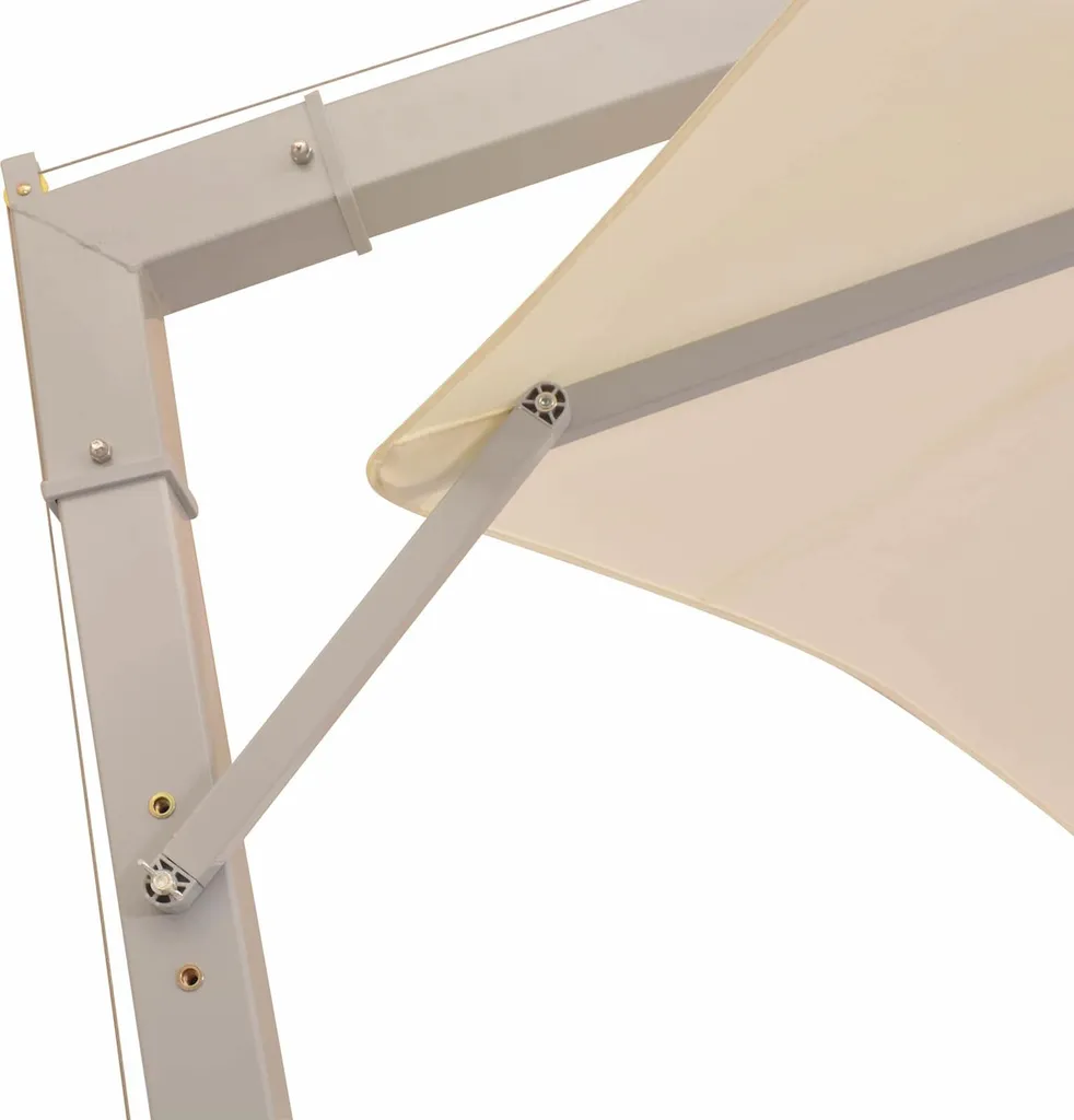 Parasols d'extérieur Beige Polyester Idéal pour Repas d'Été et Détente - 4