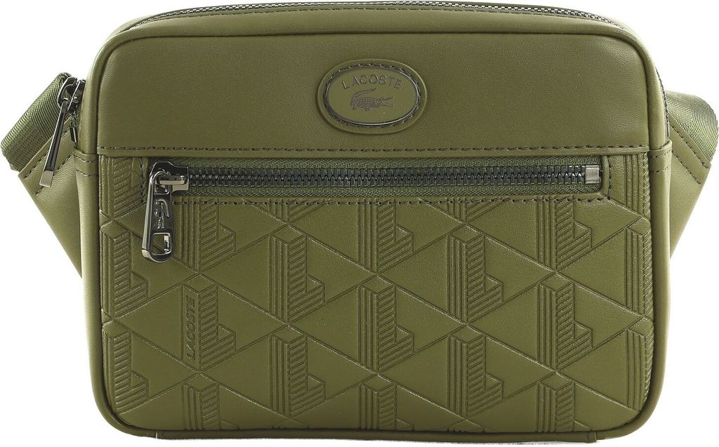 LACOSTE Umhängetasche Nomogramme Reporter Bag Ivy Green olivgrün