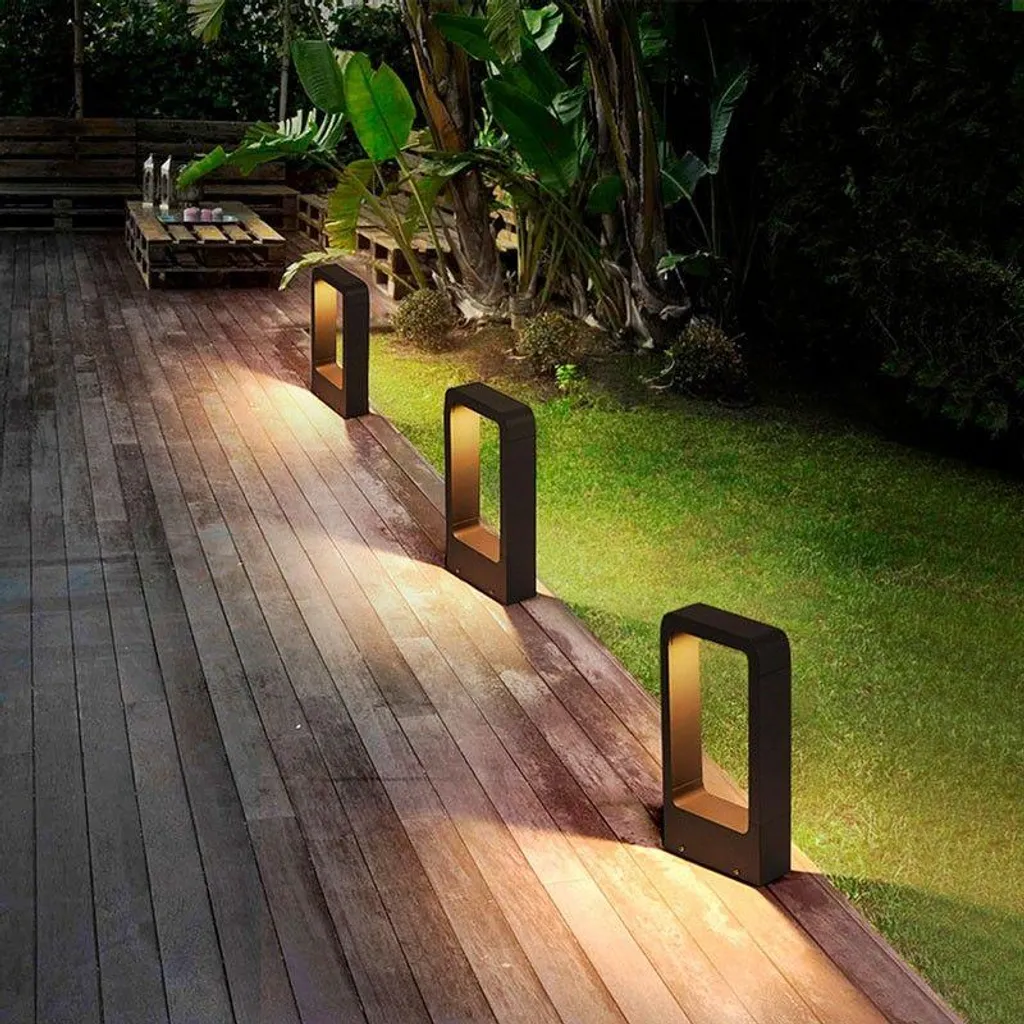 Éclairage pour allées et espaces communs, borne LED extérieure 7W