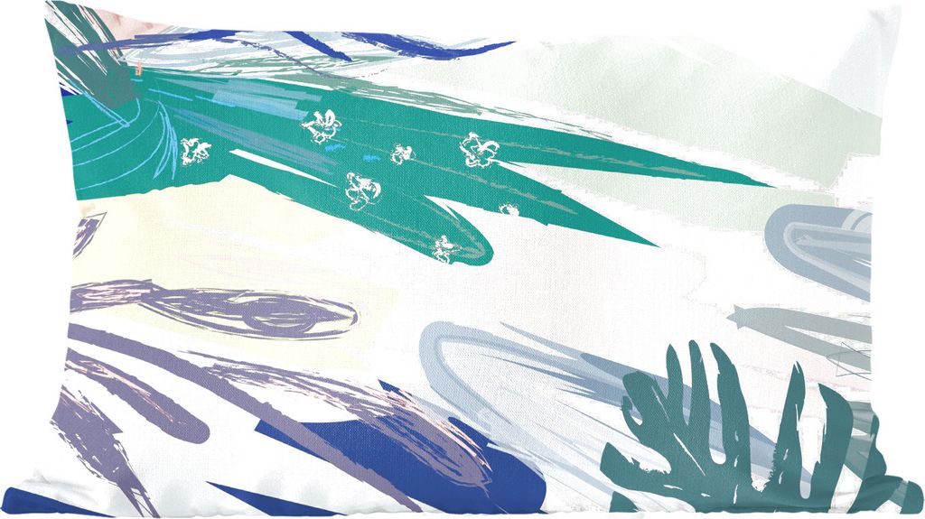 MuchoWow Zierkissen Sofakissen Wohnzimmer Dekokissen 50x30 cm Sommer - Beize - Farbe - Wohnzimmerdekoration - Polster mit Photo