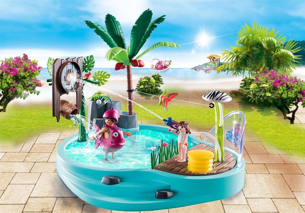 PLAYMOBIL family fun 70610 piscine avec jet d'eau Image du produit 
