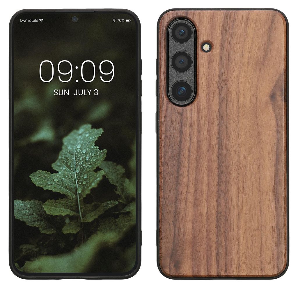 kwmobile Handyhülle für Samsung Galaxy S24 Hülle Holz - Produktbild 