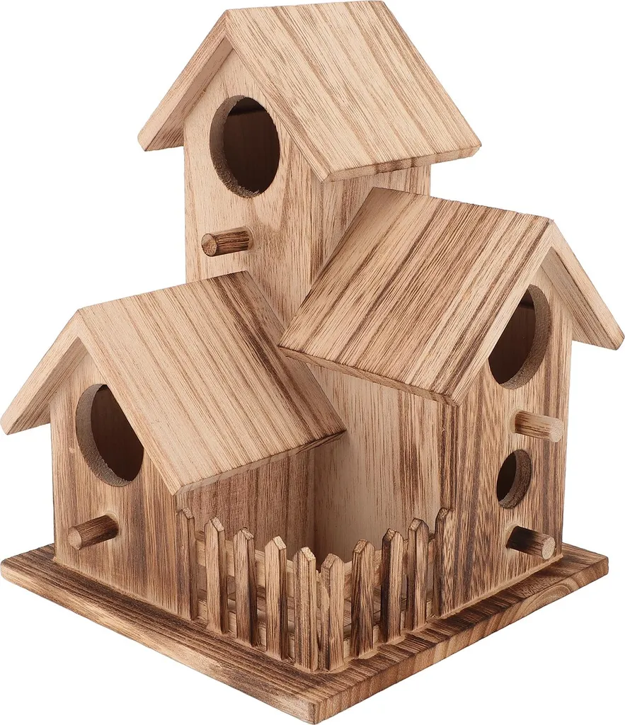Mangiatoia per Uccelli Design in Legno - Casetta Nidificazione Moderna