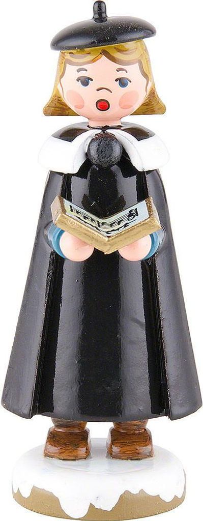 Winterkinder Kurrendemädchen mit Buch (8cm) von Hubrig Produktbild 