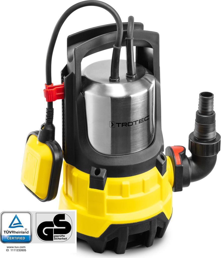TROTEC Schmutzwasser-Tauchpumpe TWP 11000 ES Edelstahlpumpe 20.000 l/ h 1,1 kW
