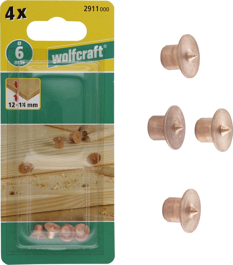 wolfcraft GmbH 2911000, Punkt środkowy kołka, Stal, 1,2 cm, Zdjęcie produktu 