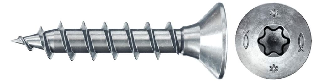 Fischer 670002, Skrutka, tvrdená oceľ, Drevo, Univerzálny Obrázok produktu 
