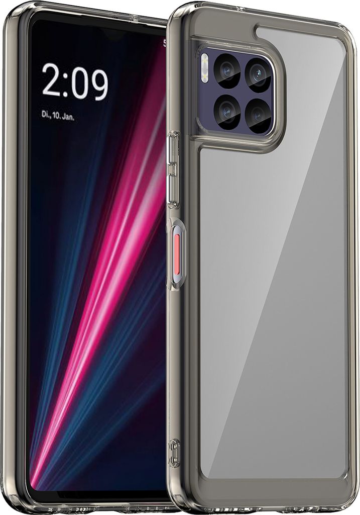 Schutzhülle für T-Mobile REVVL 7 Pro Klar Rückseite Stoßfeste TPU Silikon Bumper Hülle Grau