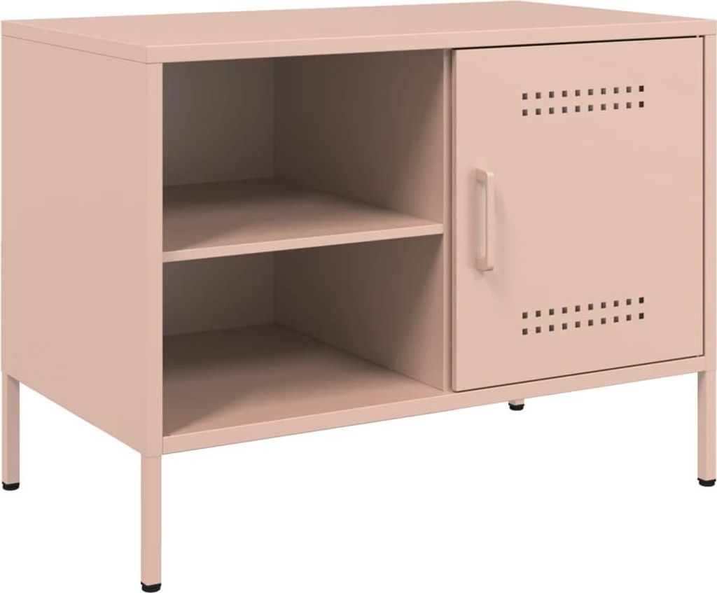 vidaXL TV-Schrank Rosa 68x39x50,5 cm Stahl