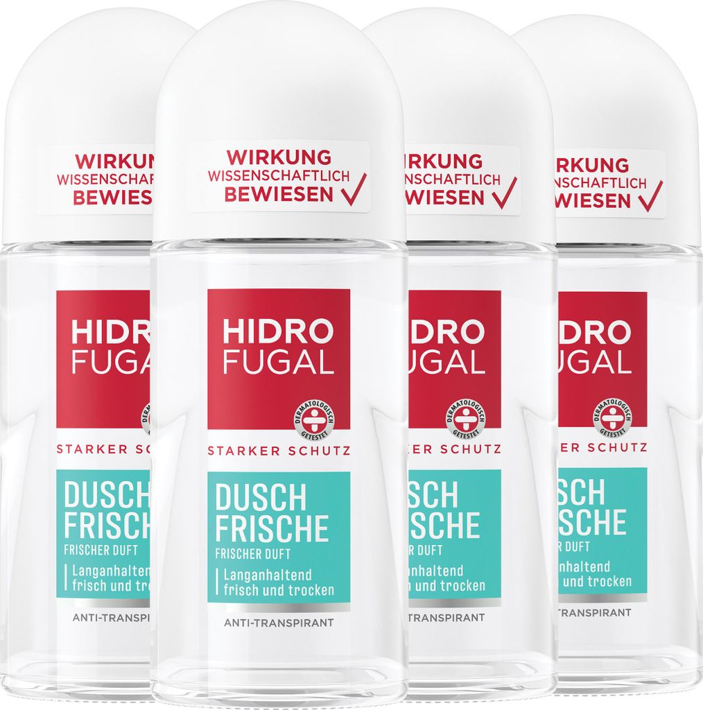 HIDROFUGAL Deo Dusch Frische Roll-On, 4 x 50ml