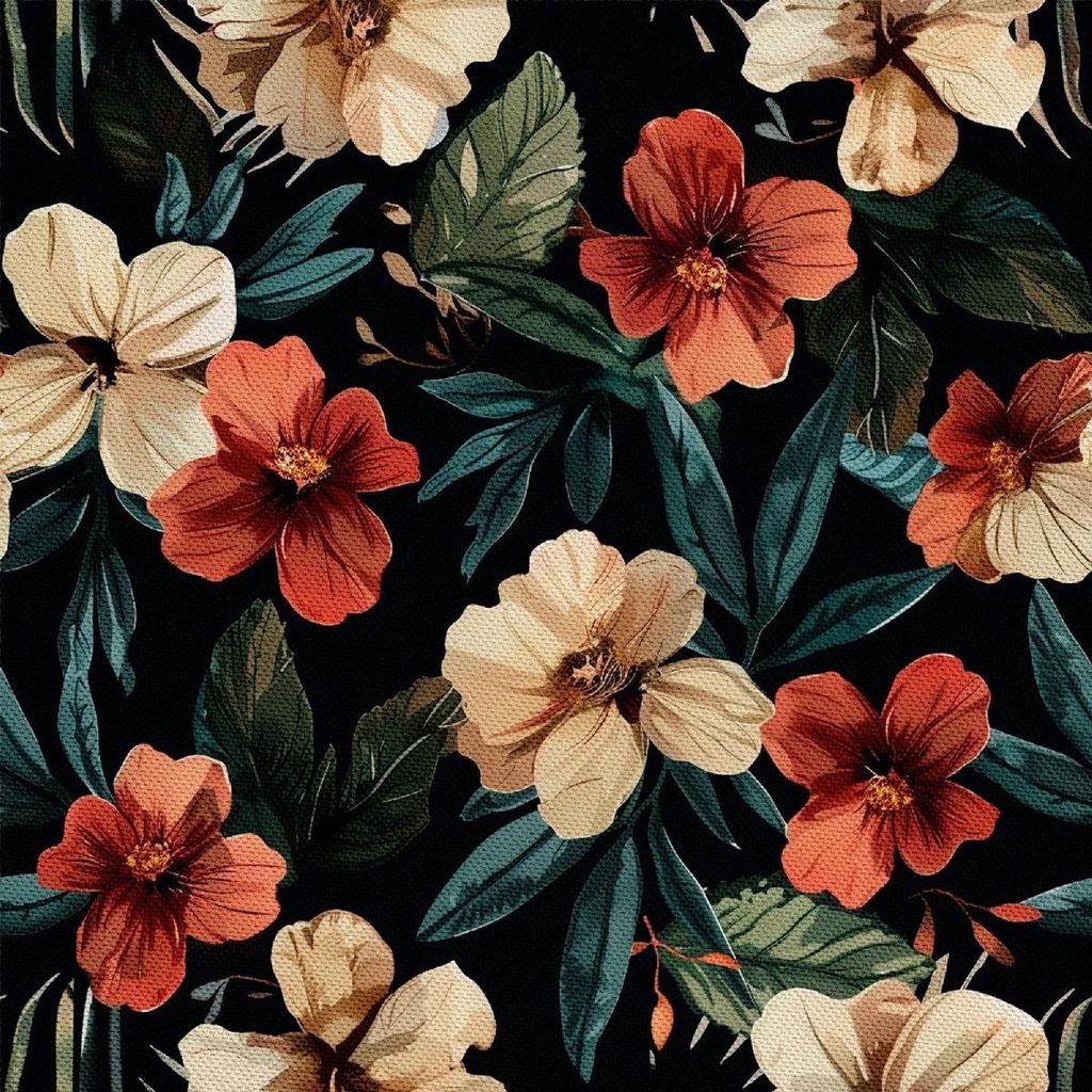 OUTDOOR DEKOSTOFFE OXFORD - Motiv Blumen I DX5620