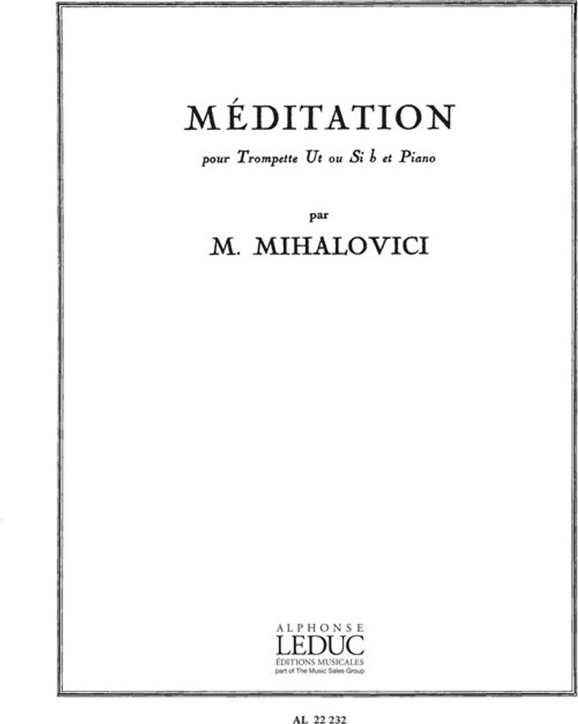 Meditation pour trompette ut ou sib et piano