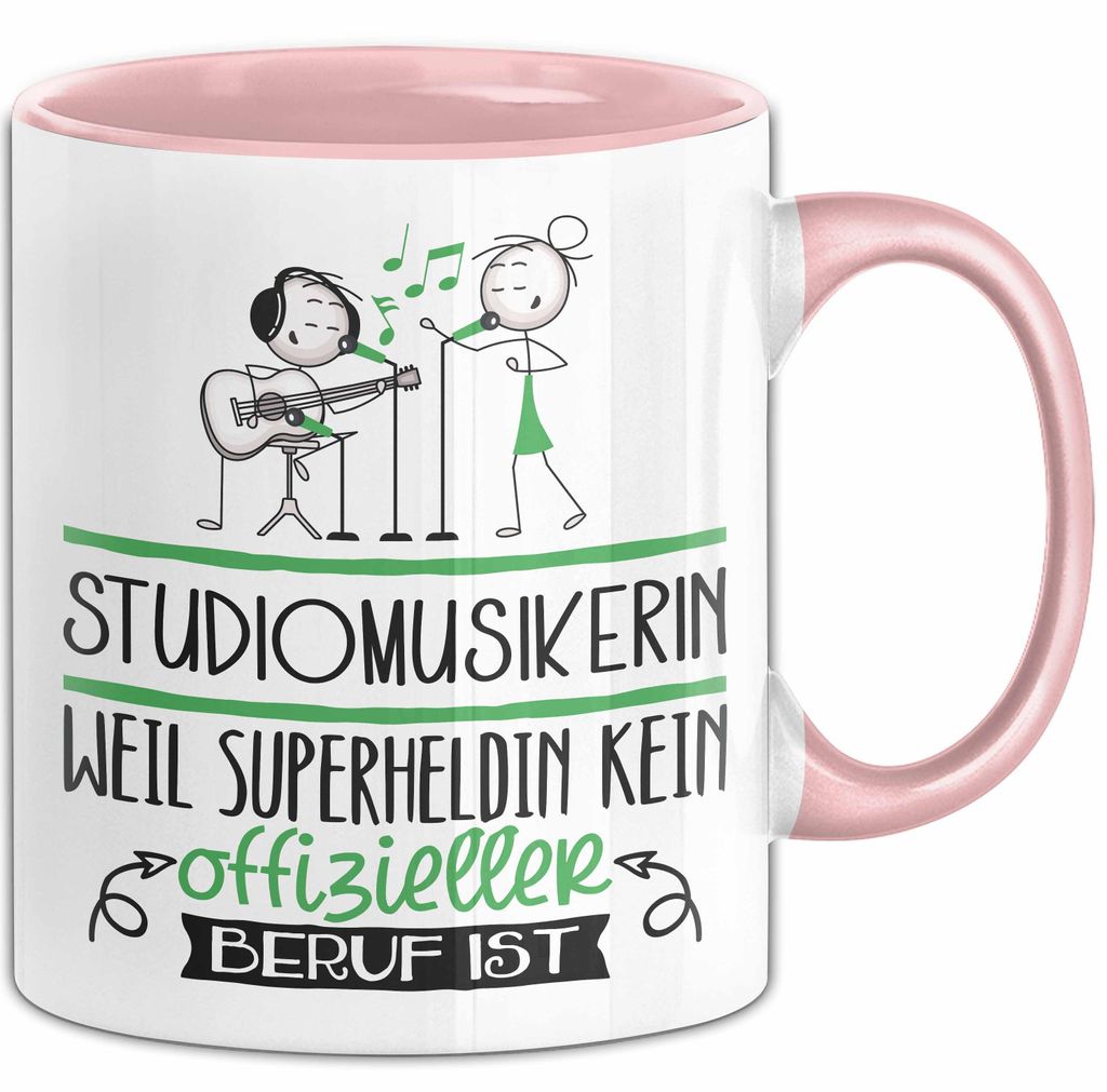 Studiomusikerin Geschenk Tasse Lustiger Spruch Studiomusikerin Weil Superheldin Kein Offizieller Beruf Ist Geschenkidee (Rosa)