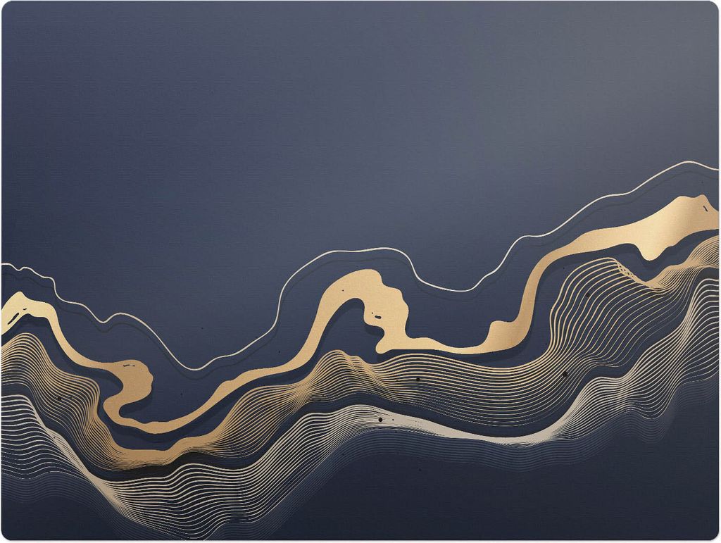 Wellen Der Abstraktion – Bodenschutzmatte – Rutschfest – Schutzmatte für Büro – Vinylmatte – Stuhlunterlage – 120 x 90 cm