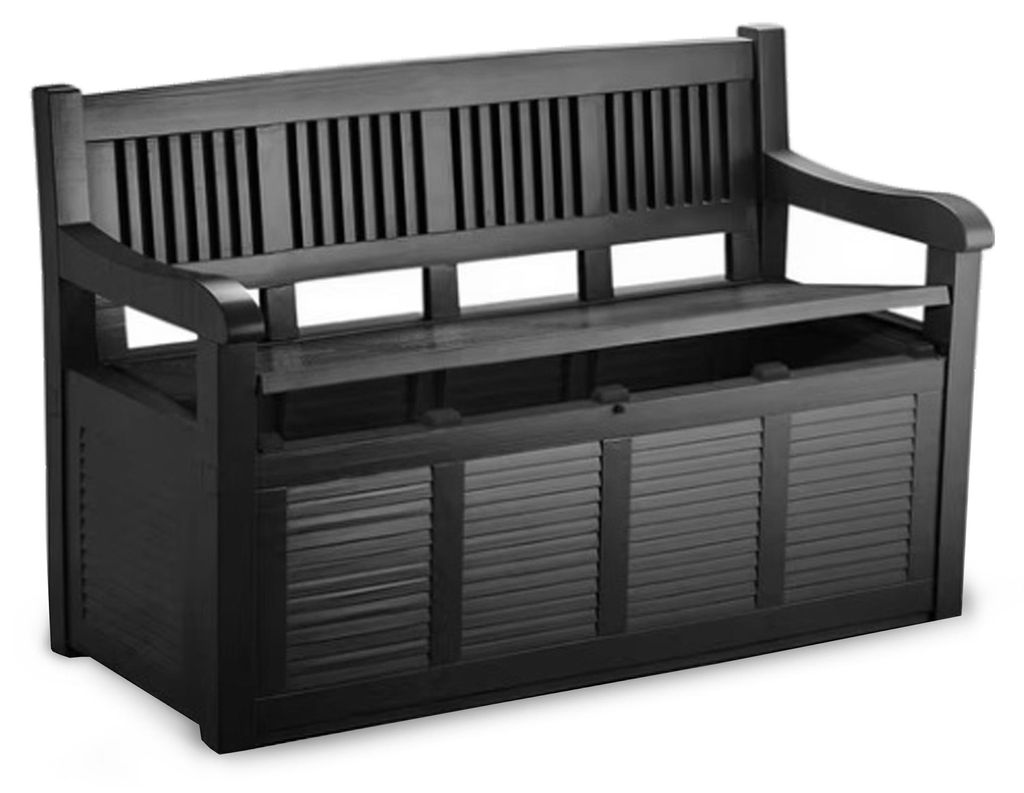 Banc coffre Salzburg 130x60x H85 cm ( noir ) Image du produit 