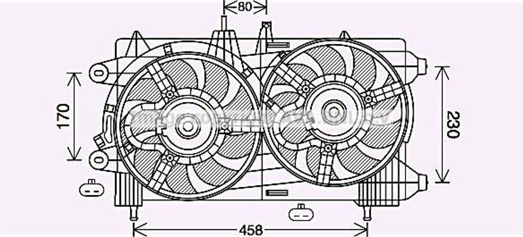 AVA LC7503 Kühlerlüfter OE 51814596 kompatibel mit Idea, Musa