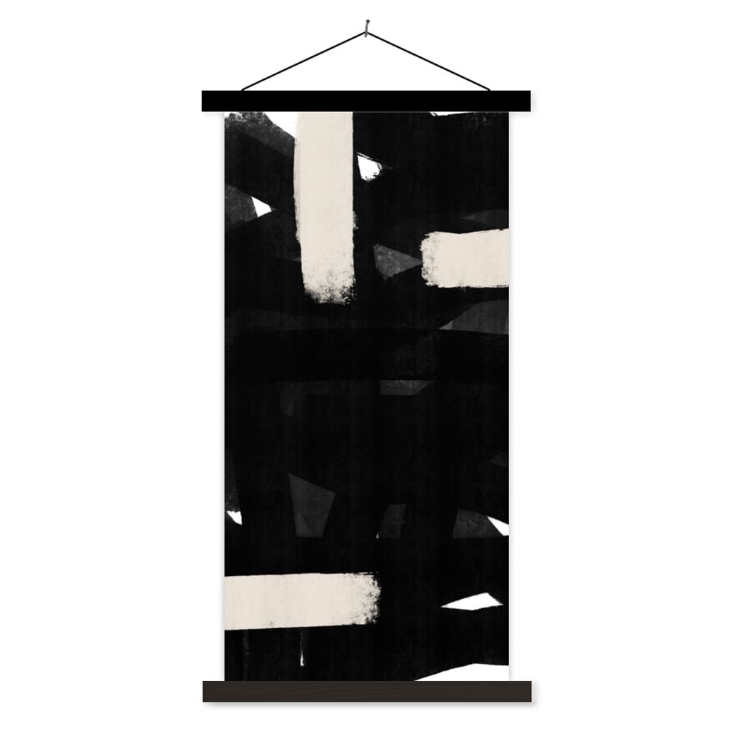 MuchoWow Textilposter Abstrakt - Pastell - Minimalismus 60x120 cm mit schwarzem Rahmen - Magnete