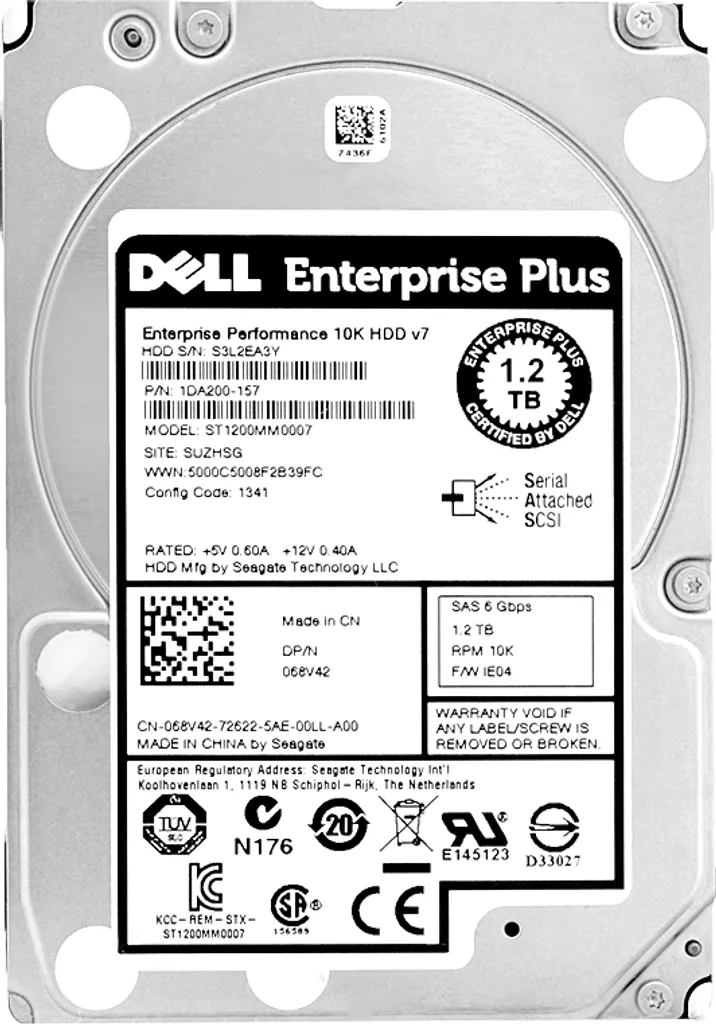 Dell 1.2TB 10K SAS 2.5 068V42 | Upgrade Enterprise ST1200MM0007