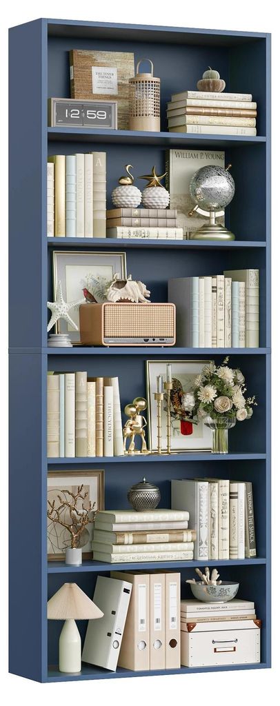 Bibliothèque de salon - Étagère sur pied à 6 étages - Image du produit 