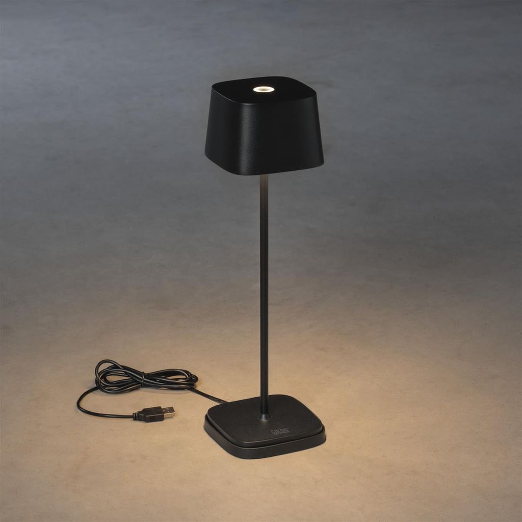 Konstsmide Capri LED Akkuleuchte Tischleuchte schwarz IP54 Obrázok produktu 