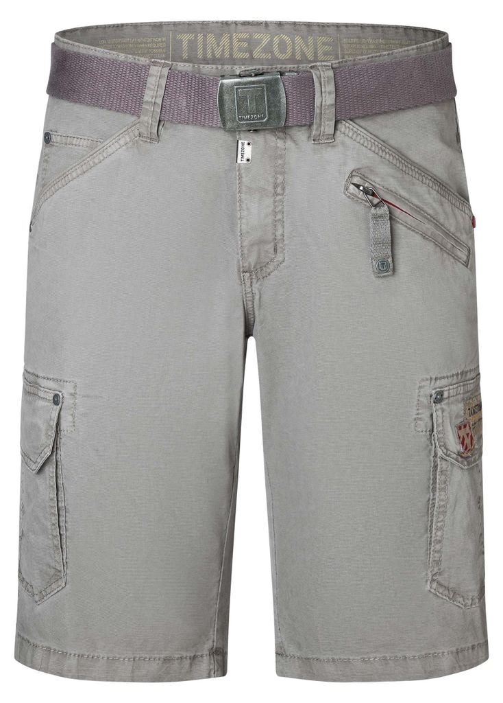 Timezone Cargo Jeans Shorts mit Gürtel und Festem Stoff  Produktbild 