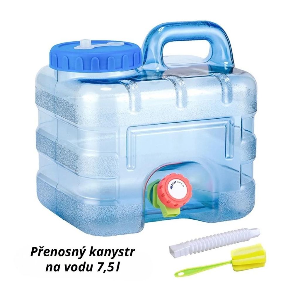 Kanystr na vodu 7,5 l - přenosný, nepropustný, kempinkový a Obrázek produktu 