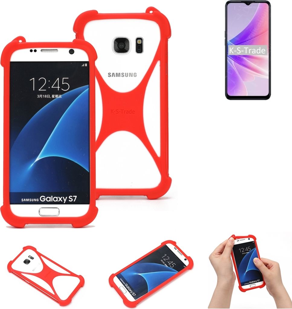 K-S-Trade Handy-Hülle kompatibel mit Oppo A77 5G Schutz-Hülle Bumper Silikon Schutz Hülle Cover Case Silikoncase Silikonbumper TPU Softcase