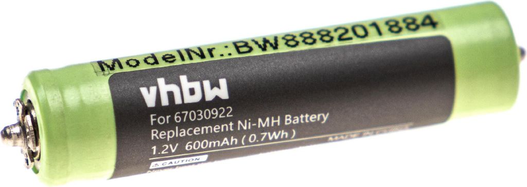 vhbw Akku kompatibel mit Braun Series 1 1775, Series 1 180, Series 1 190, Series 1 190-1, Series 1 190s-1 Rasierer (600 mAh, 1,2 V, NiMH)