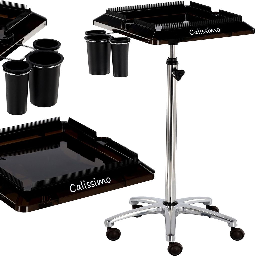 Friseurhilfe Rollwagen Beistelltisch mit Rädern zum Färben T0182-1 zum Kosmetiksalon Tisch auf Stativ