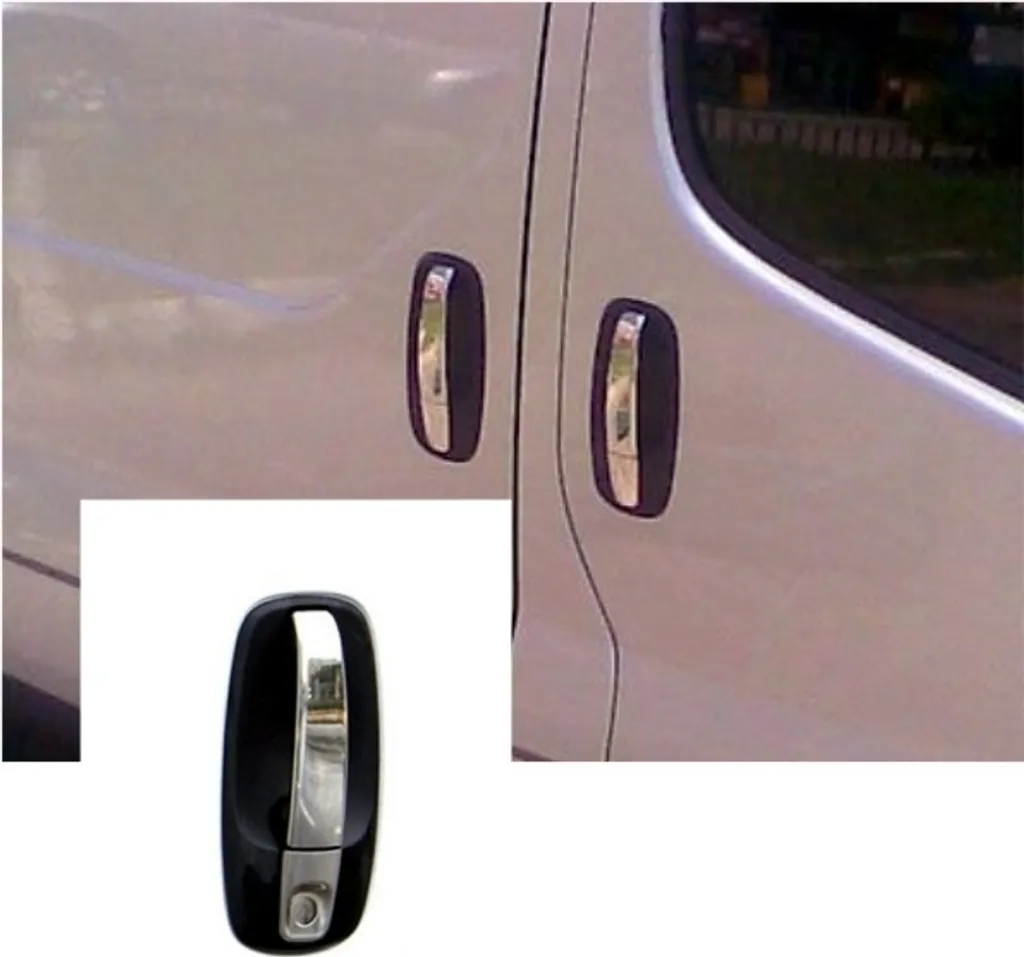 Cache-poignées chromés élégants pour camionnette Vivaro 2001 à 2014