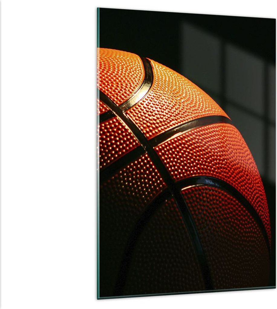 Bilder auf glas - Einteilig - Basketball Spiel Sport - 80x120cm - Glasbilder - Wandbilder - Bilder - zum Aufhängen bereit - Wanddekoration aus Gla...