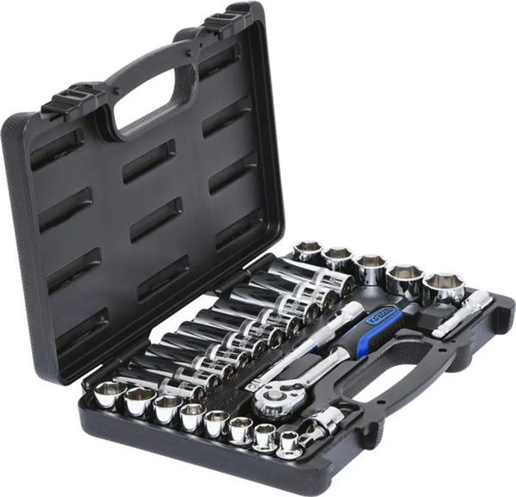 Jeu de douilles CHROMEplus KS TOOLS 918.0627 - Acier robuste 27 pcs - 12
