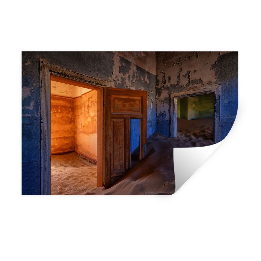 MuchoWow Wandtattoo Wandsticker Wandaufkleber Tür - Sand - Wüste - Architektur 60x40 cm Selbstklebend und Repositionierbar - Wierderverwendbar ...