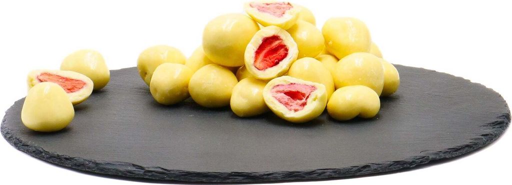 Erdbeeren gefriergetrocknet mit Joghurt-Schokolade: 1000 g Größe: 1000 g