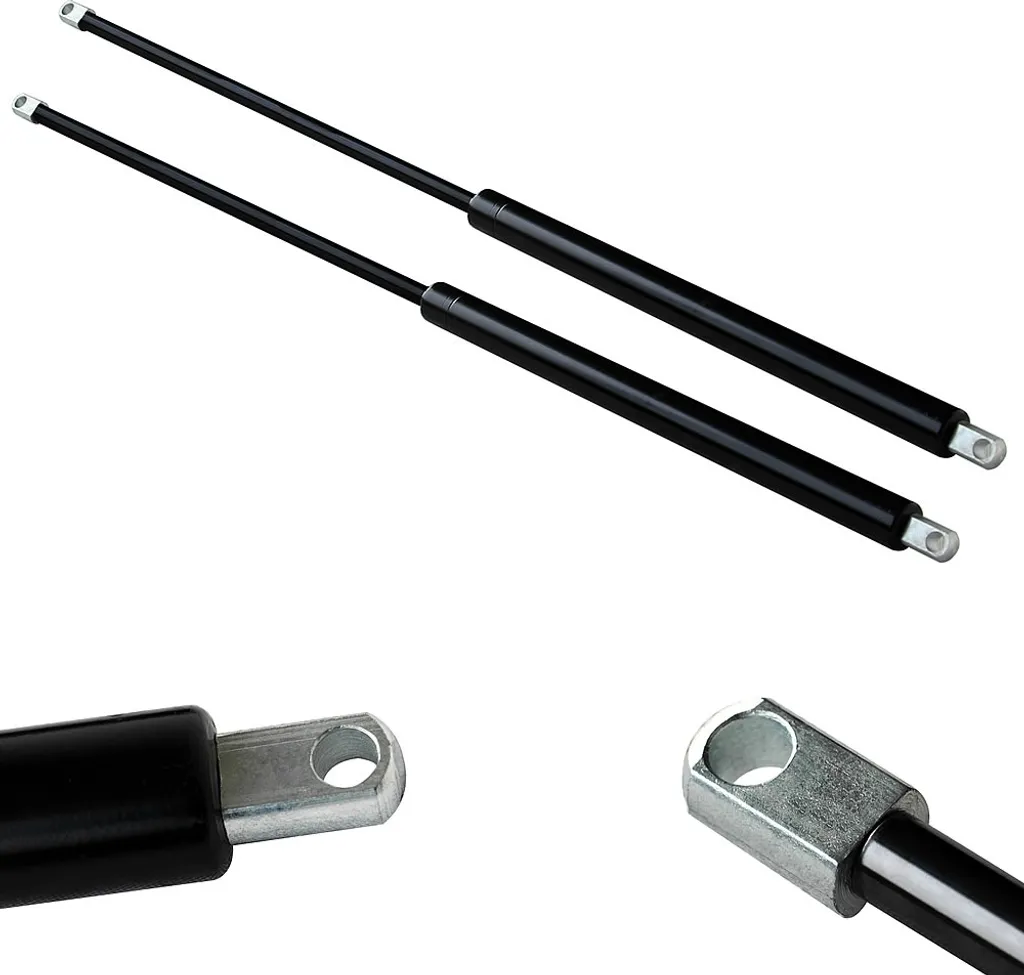 Jeu de 2 vérins à gaz 750N 750mm pour hayon de remorque avec kit complet