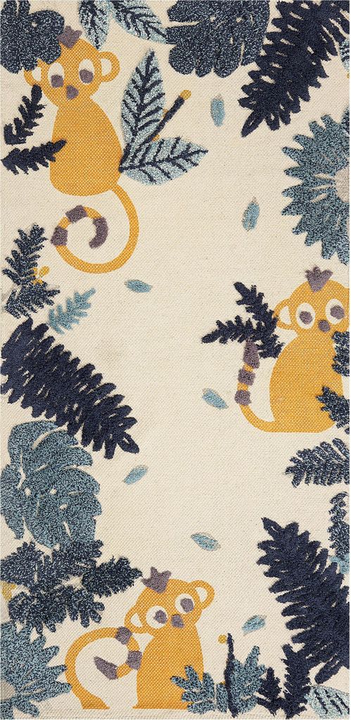 BELIANI Kinderteppich mehrfarbig 80 x 150 cm aus Baumwolle mit Naturmotiv, handgewebt, Spielmatte