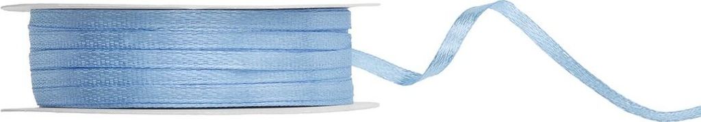 Nastro di raso blu baby azzurro 50m larghezza 3mm Immagine del prodotto 