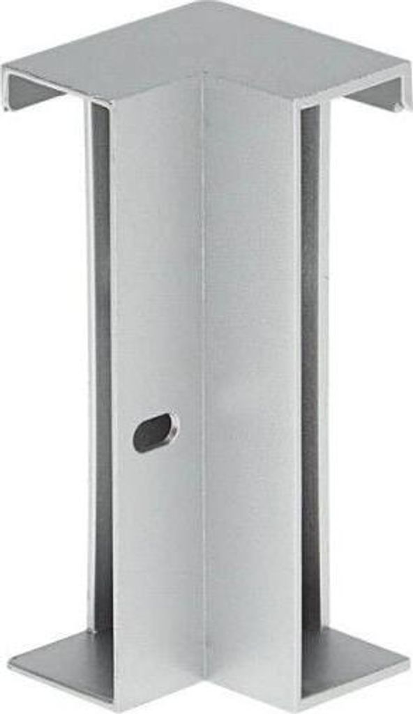 Eckverbinder für Aluminiumprofil Sockelleiste Farbe Silber