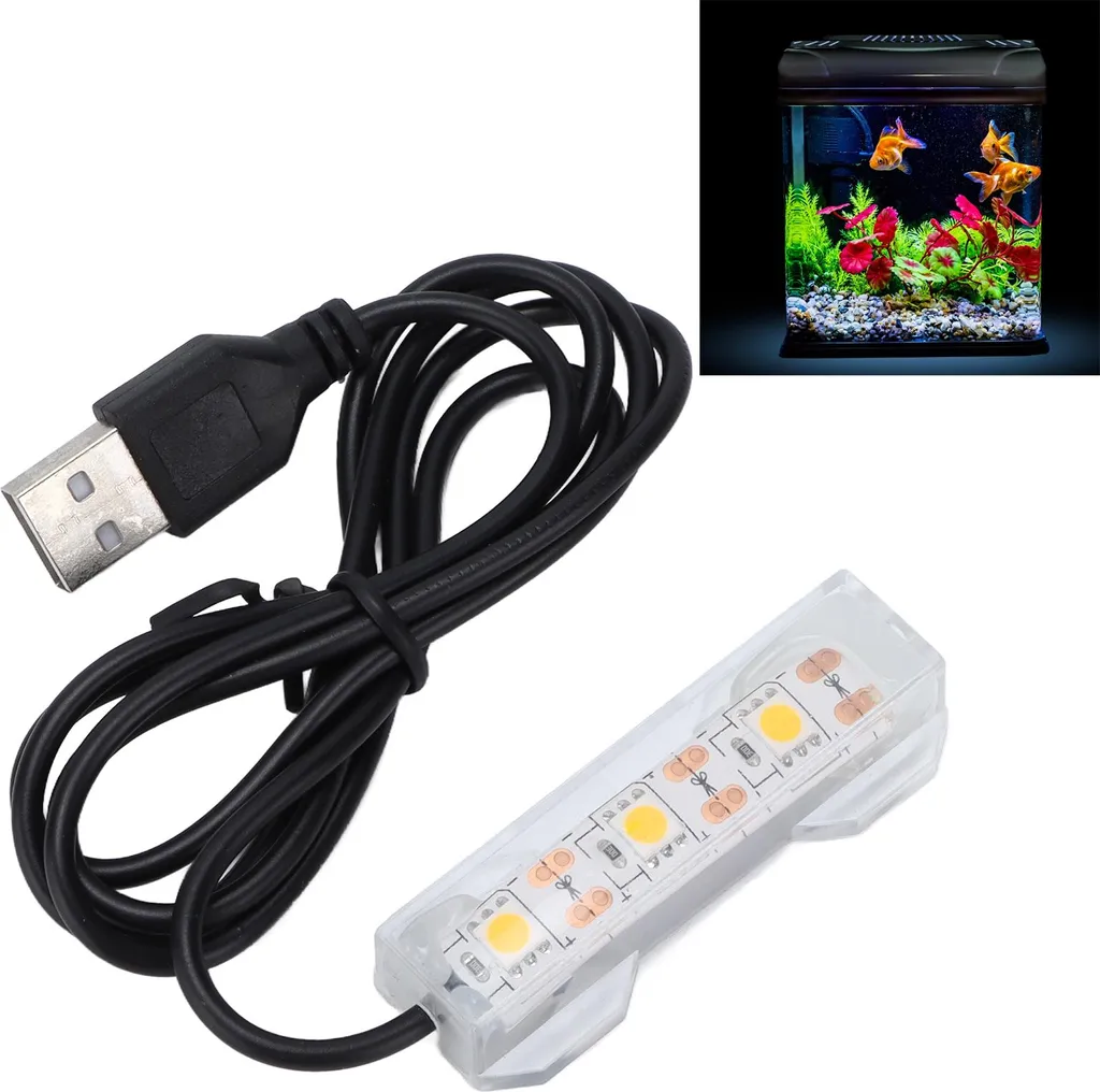 Luce LED USB per Acquario: Spettro Giallo per Paesaggio e Piante - 3