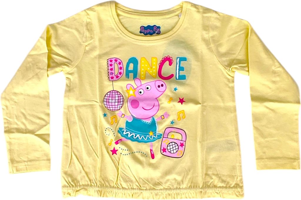 Langarmshirt Peppa Pig Gelb 116 cm