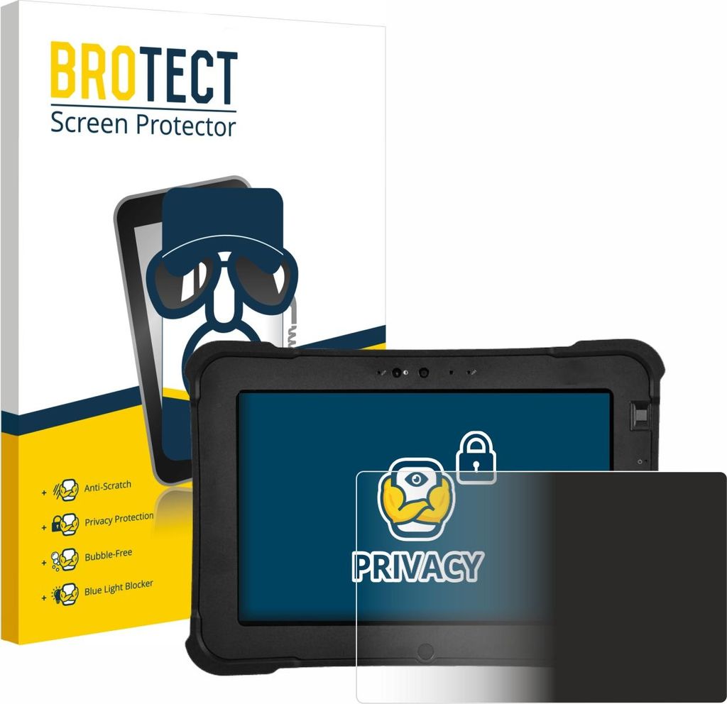 BROTECT Sichtschutzfolie für Zebra XSlate L10ax Anti-Spy Privacy Sichtschutz Blickschutz Folie Blaulicht-Schutz
