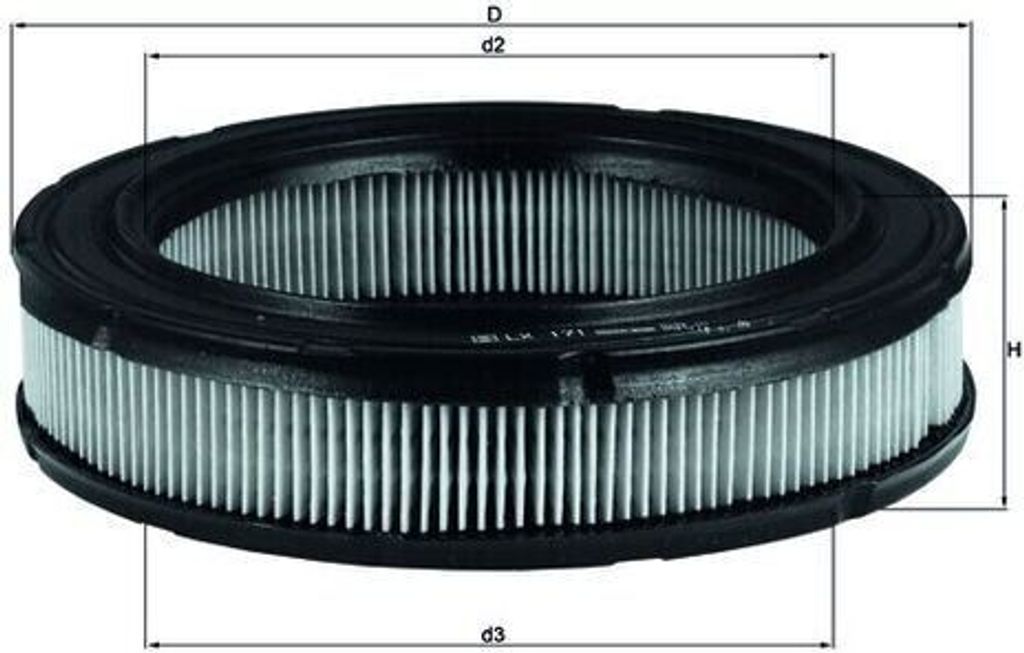 Luftfilter MAHLE LX 171 für FORD CAPRI III (GECP) Filtereinsatz
