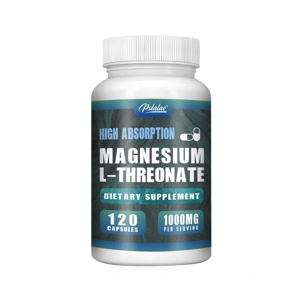Magnesium L-Threonate 1000mg (120 Kapseln) Nahrungsergänzungsmittel, Gehirn-Booster, Gedächtnis, Konzentration, kognitive Funktion