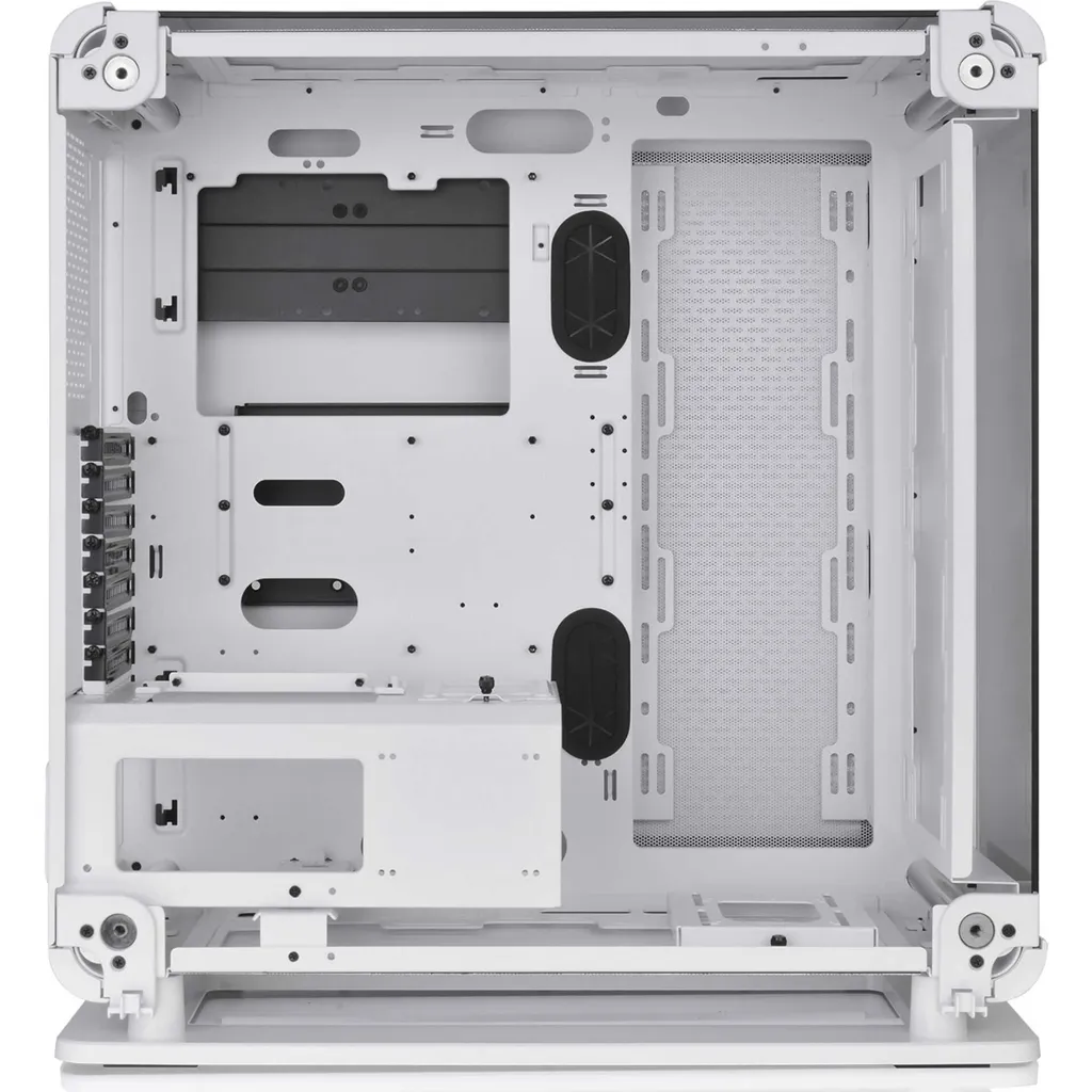 Thermaltake Core P6 TG Snow White : Boîtier PC ATX Blanc Modulable
